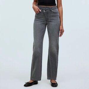 Madewell high rise cross-button jean